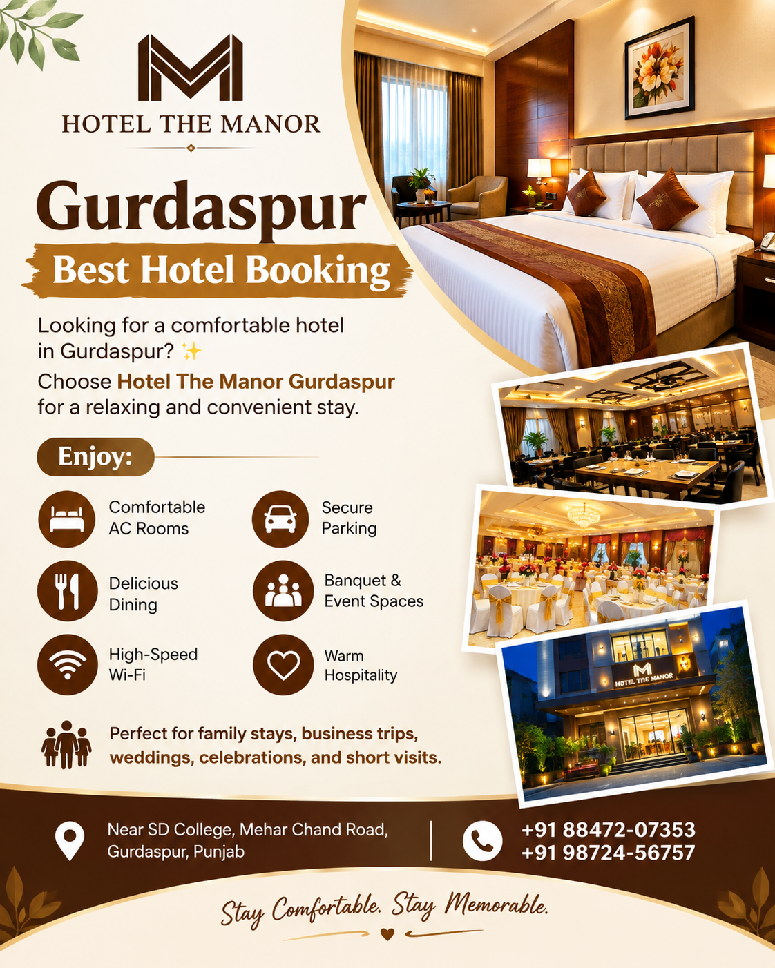 Gurdaspur Best Hotel Booking at Hotel The Manor