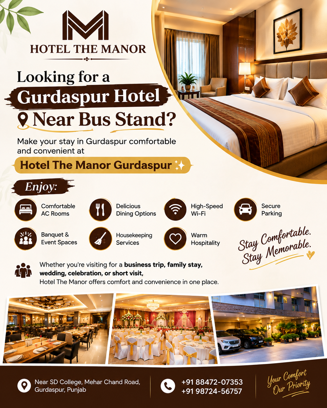 Gurdaspur Hotel Near Bus Stand -Hotel The Manor